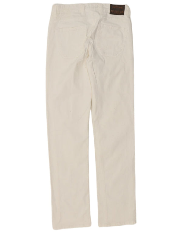 SIVIGLIA Womens Straight Casual Trousers W31 L34 White Cotton