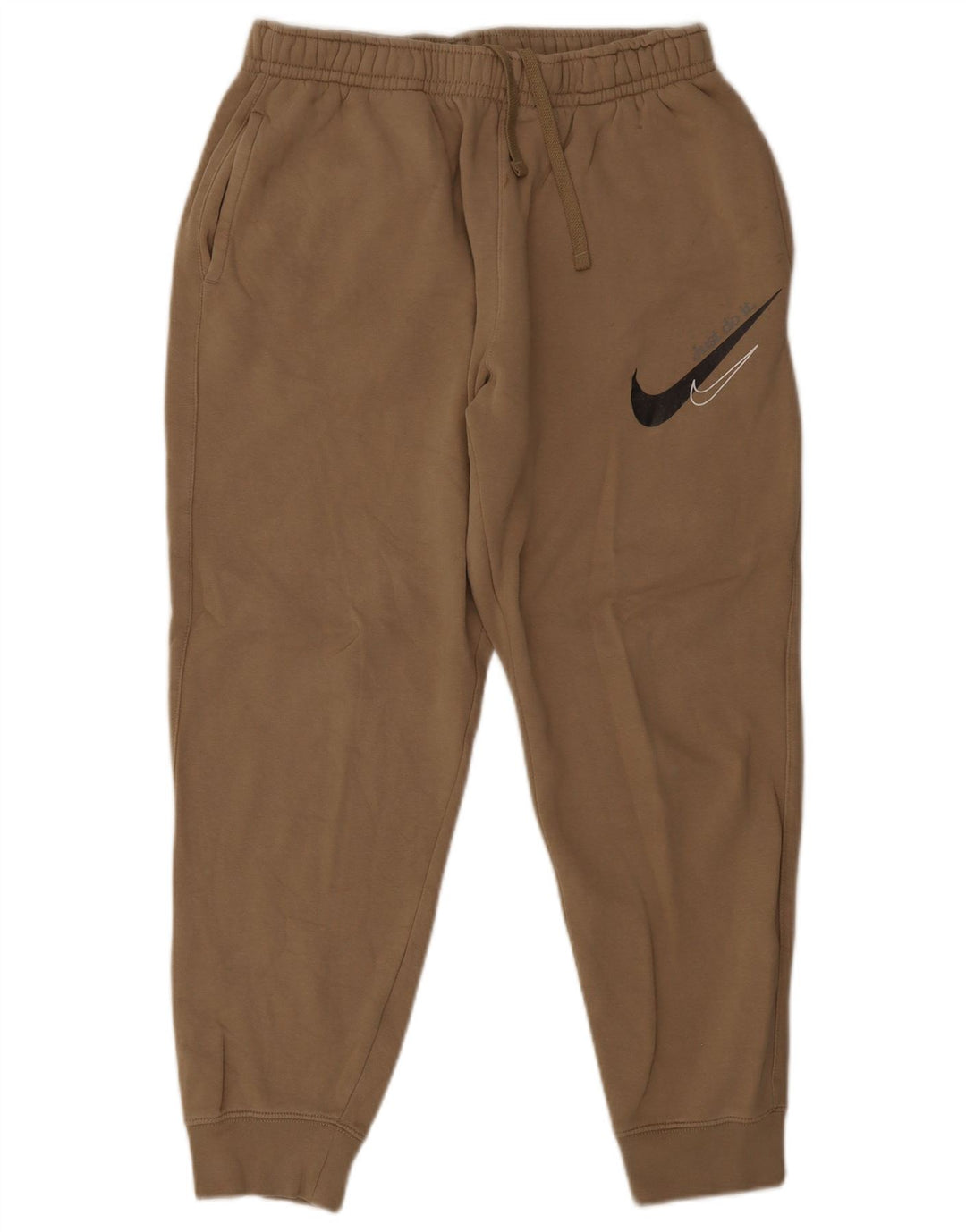 Nike Mens Graphic Tracksuit Trousers Joggers Medium  Beige Cotton