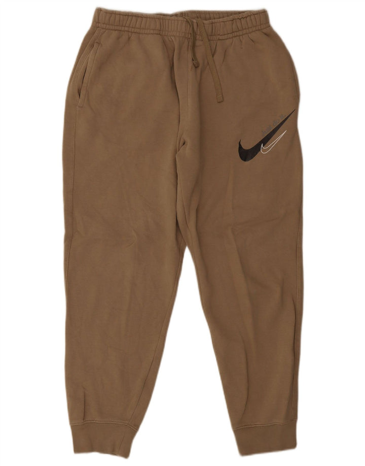 Nike Mens Graphic Tracksuit Trousers Joggers Medium  Beige Cotton