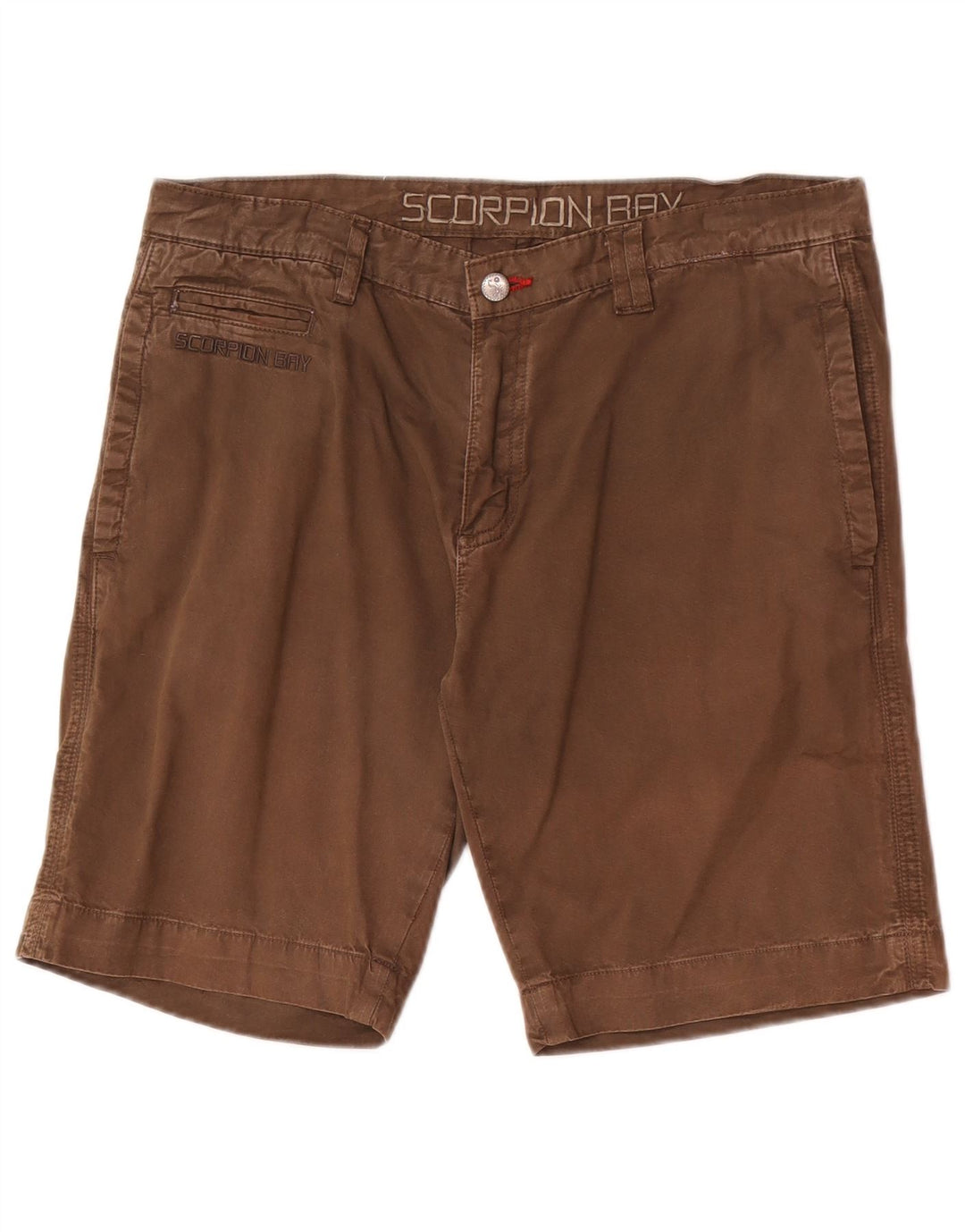 Scorpion Bay Mens Regular Chino Shorts W33 Medium Brown Cotton