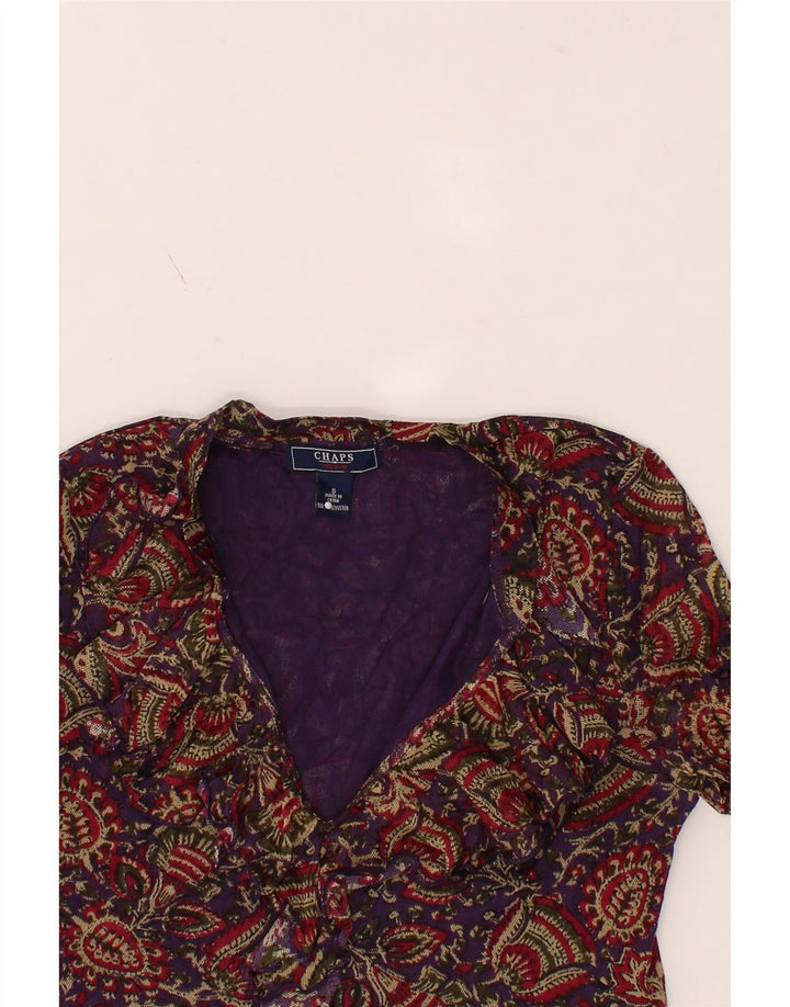 CHAPS Womens 3/4 Sleeve Blouse Top UK 10 Small Multicoloured Floral Vintage Chaps and Second-Hand Chaps from Messina Hembry 