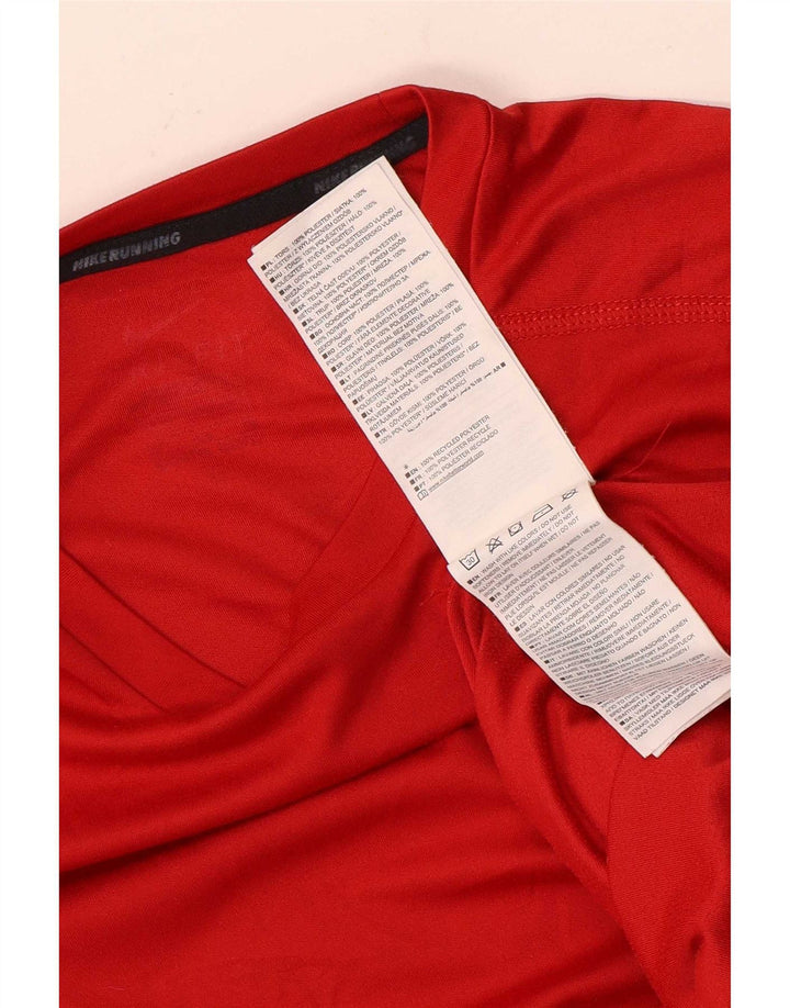 Nike Mens Dri Fit Graphic T-Shirt Top Medium Red Polyester