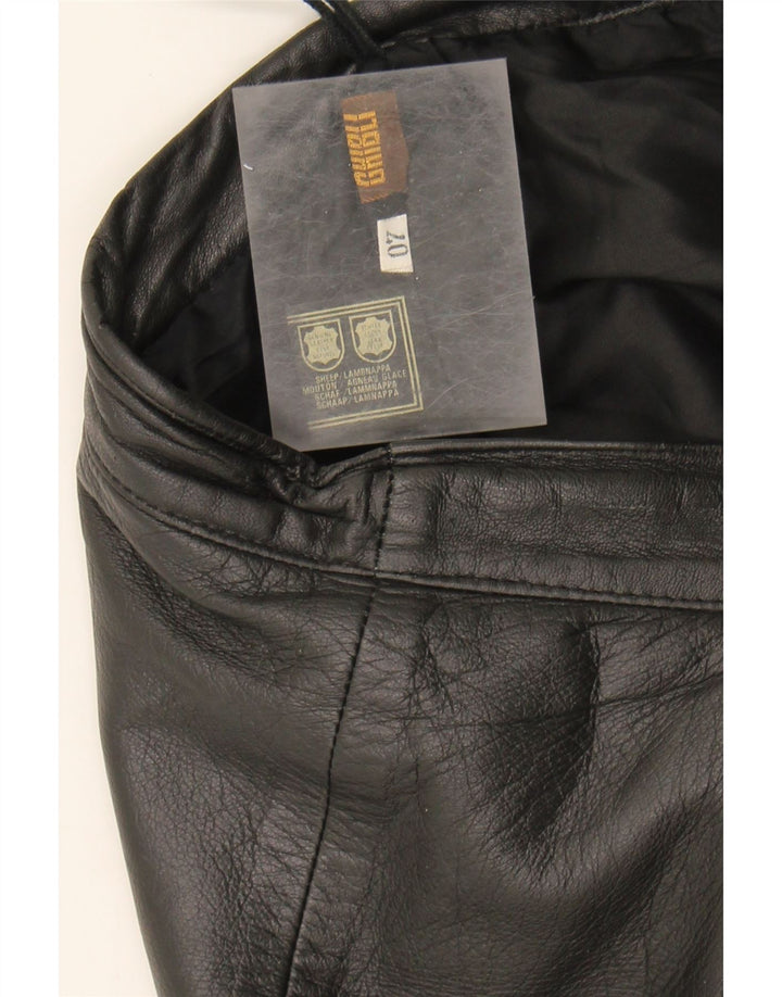 GHIBLI Womens Leather Skirt EU 40 Medium W28  Black Leather Vintage Ghibli and Second-Hand Ghibli from Messina Hembry 