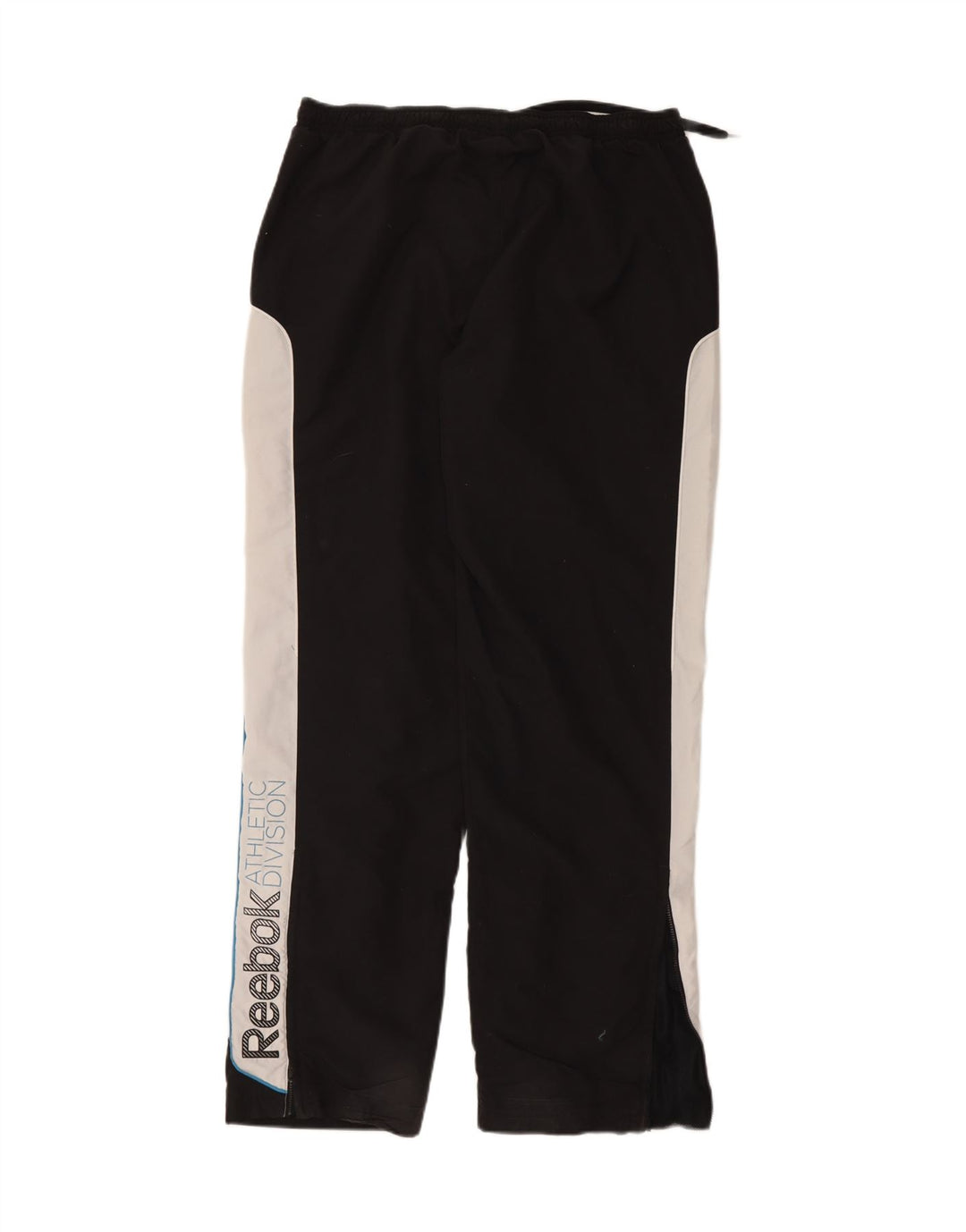 REEBOK Mens Graphic Tracksuit Trousers XL Black Colourblock Polyester Vintage Reebok and Second-Hand Reebok from Messina Hembry 