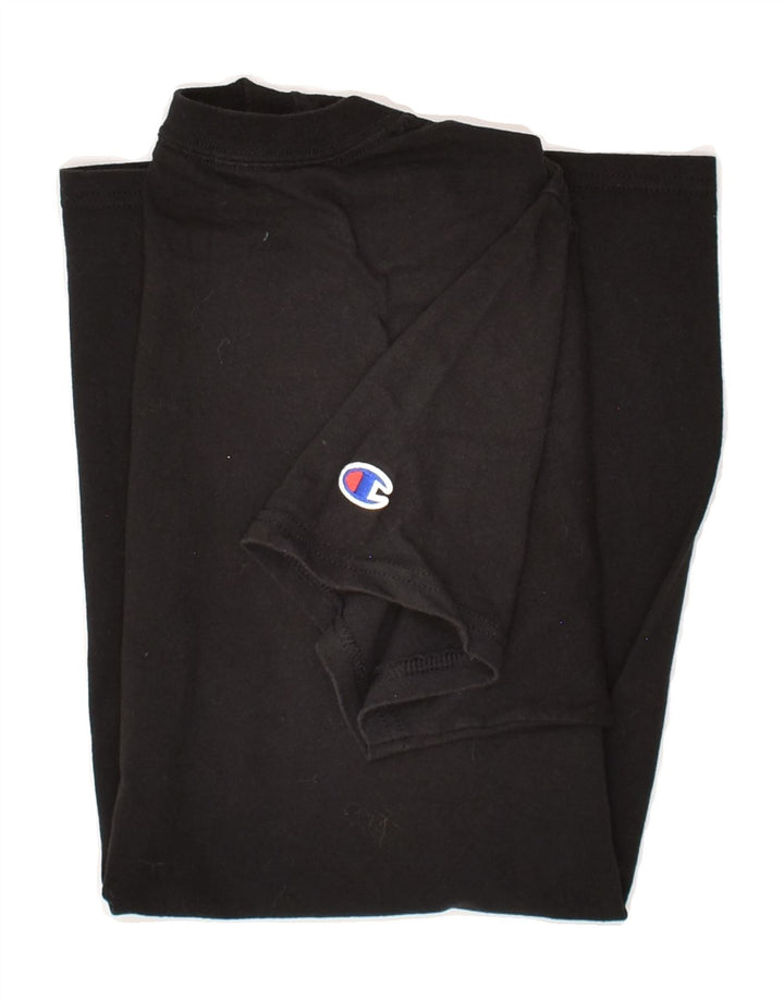 CHAMPION Mens Graphic T-Shirt Top Medium Black Cotton Vintage Champion and Second-Hand Champion from Messina Hembry 