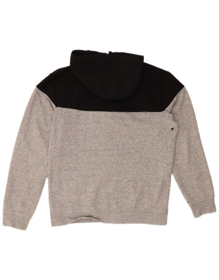 RIP CURL Mens Zip Hoodie Sweater Medium Grey Colourblock