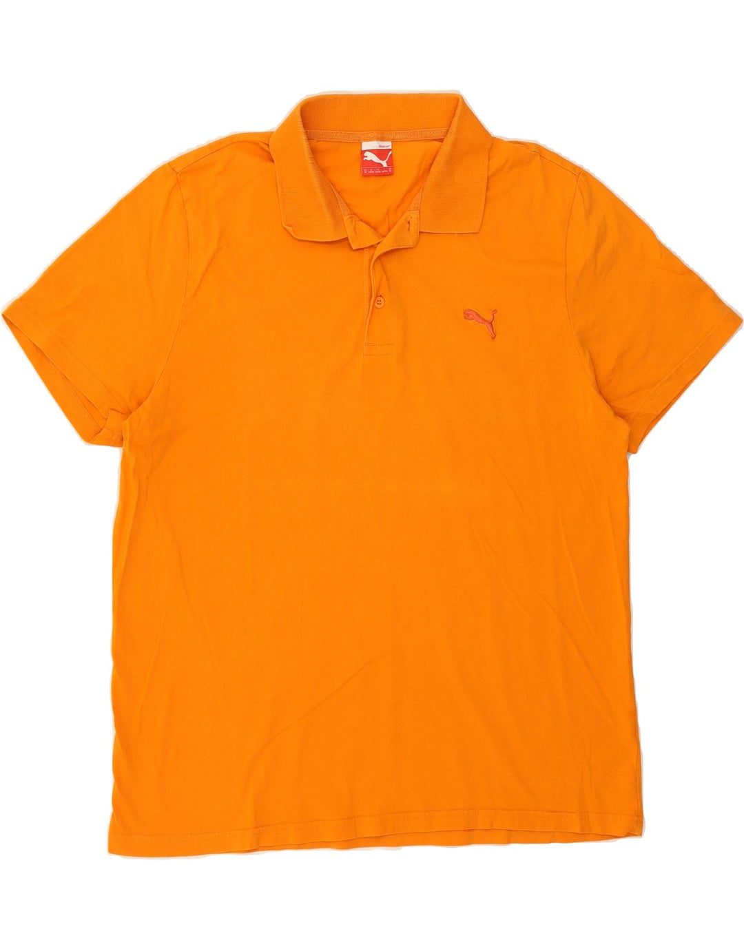 PUMA Mens Polo Shirt XL Orange Cotton Vintage Puma and Second-Hand Puma from Messina Hembry 