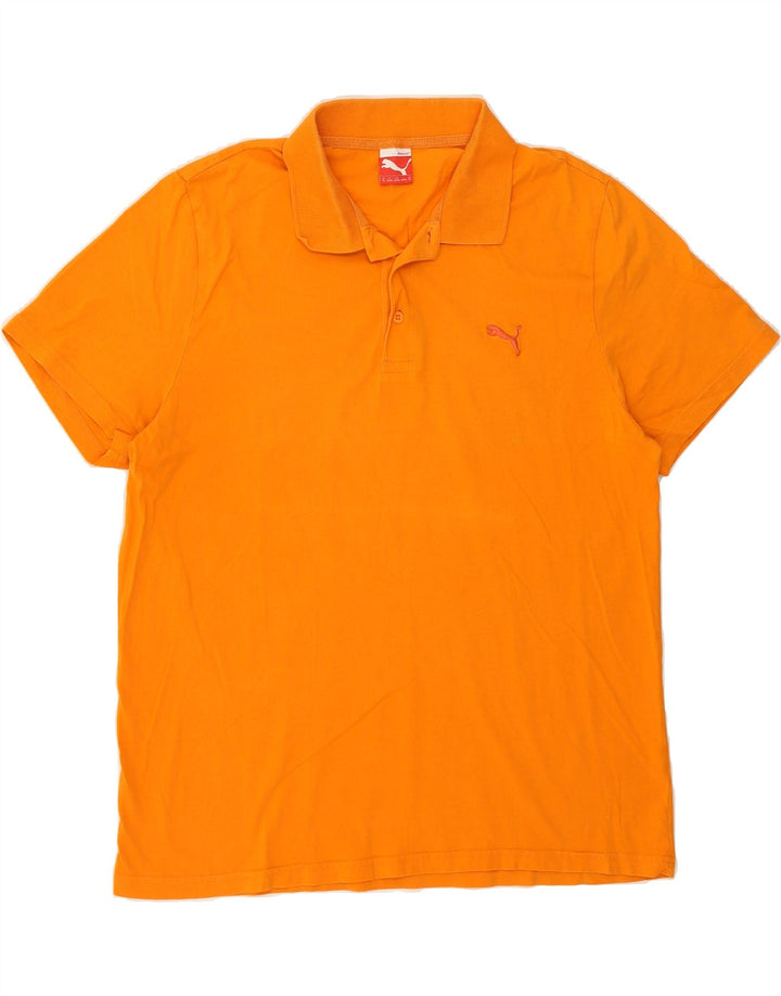 PUMA Mens Polo Shirt XL Orange Cotton Vintage Puma and Second-Hand Puma from Messina Hembry 