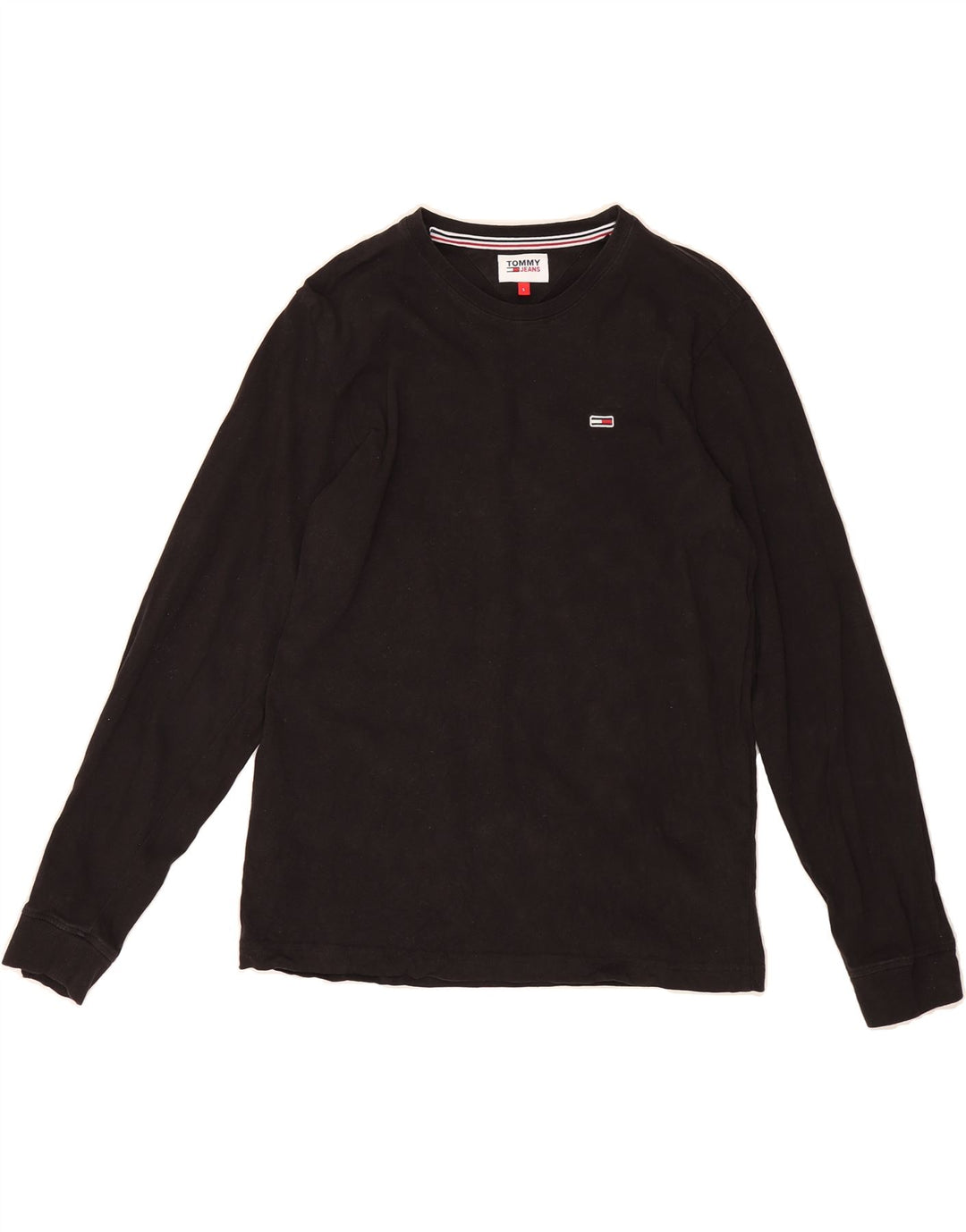 TOMMY HILFIGER Mens Top Long Sleeve Small Black Cotton Vintage Tommy Hilfiger and Second-Hand Tommy Hilfiger from Messina Hembry 