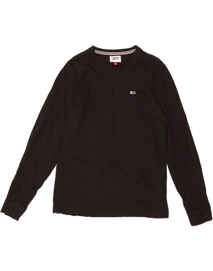 TOMMY HILFIGER Mens Top Long Sleeve Small Black Cotton Vintage Tommy Hilfiger and Second-Hand Tommy Hilfiger from Messina Hembry 