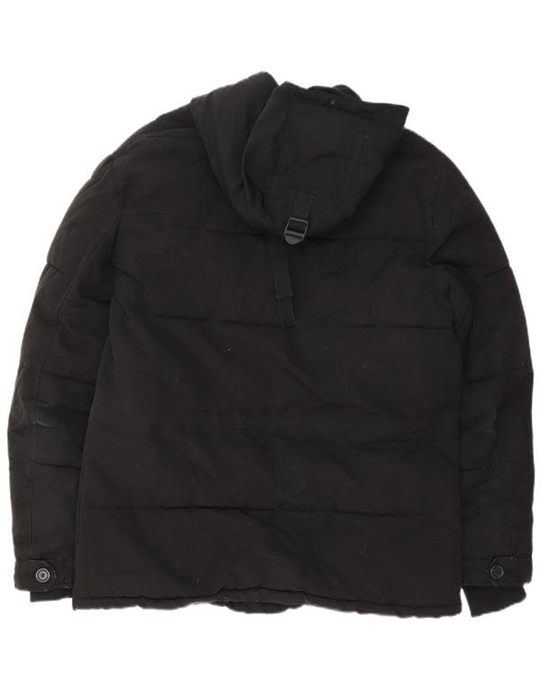 Jachetă căptușită cu glugă pentru bărbați Zara UK 38 Medium Black