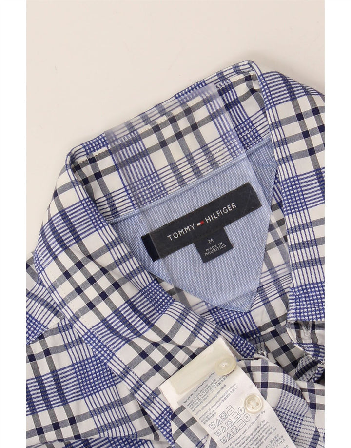 TOMMY HILFIGER Mens Shirt Medium Blue Check Cotton Vintage Tommy Hilfiger and Second-Hand Tommy Hilfiger from Messina Hembry 
