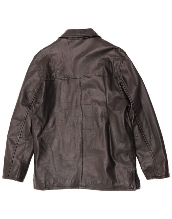 Lavorazione Artigiana Chaqueta de cuero para hombre UK 40 Large Cuero negro