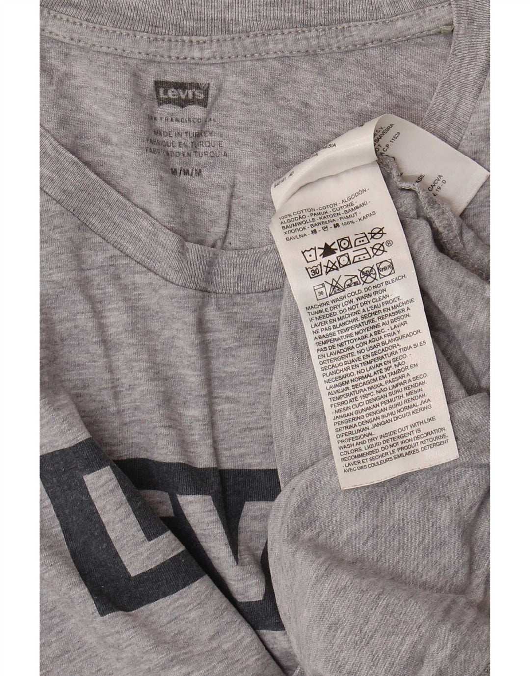 Tricou grafic pentru bărbați Levi's Top din bumbac gri mediu