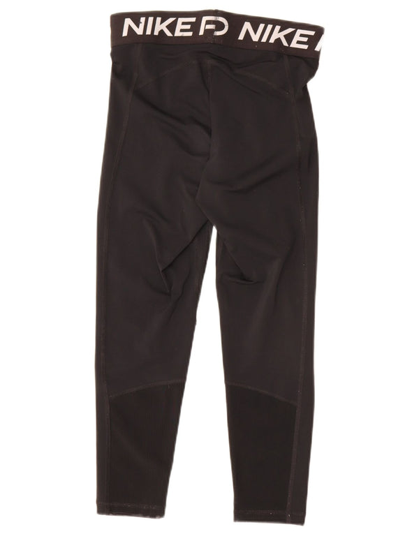 Nike Damen Dri Fit Graphic Capri Leggings UK 10 Small Schwarz