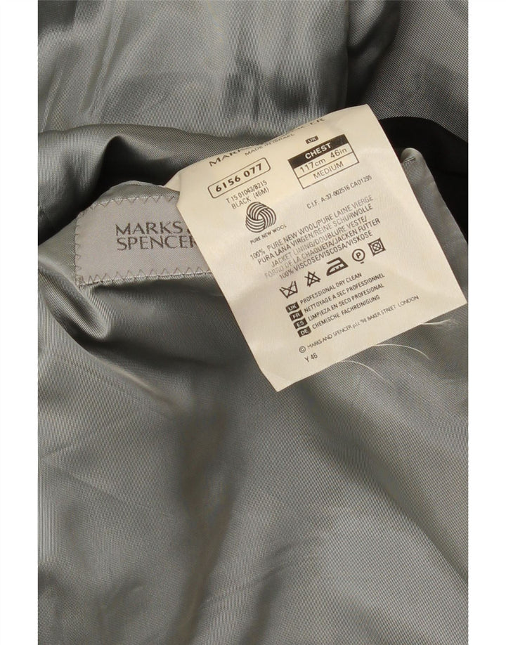 Sacou Marks & Spencer pentru bărbați, cu 2 nasturi, UK 42 XL, lână neagră