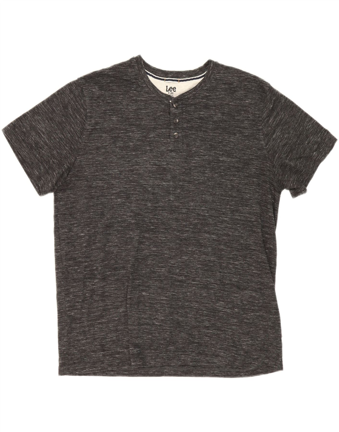 LEE Mens T-Shirt Top 2XL Grey Flecked Cotton Vintage Lee and Second-Hand Lee from Messina Hembry 