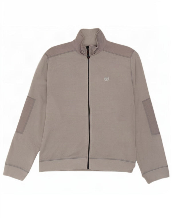 Giacca in pile da uomo Sergio Tacchini UK 42 XL Gessato grigio