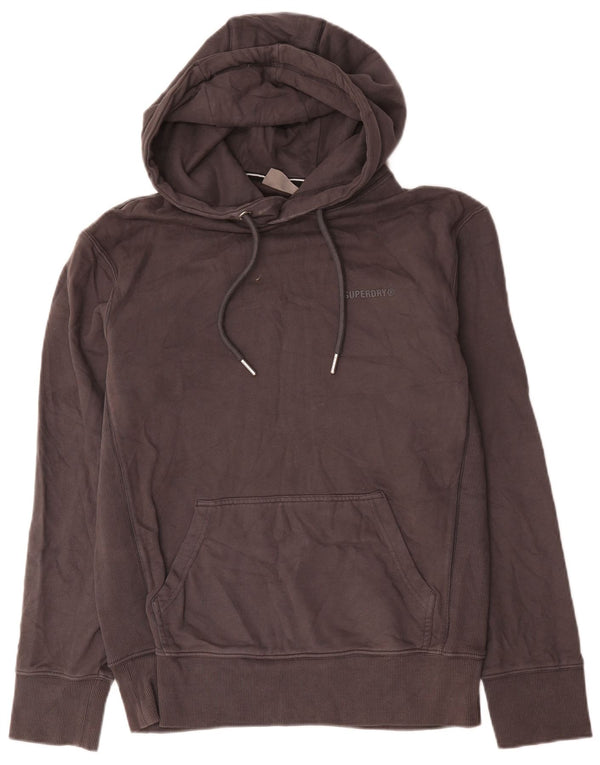 Superdry Mens Hoodie Jumper Small Grey Cotton