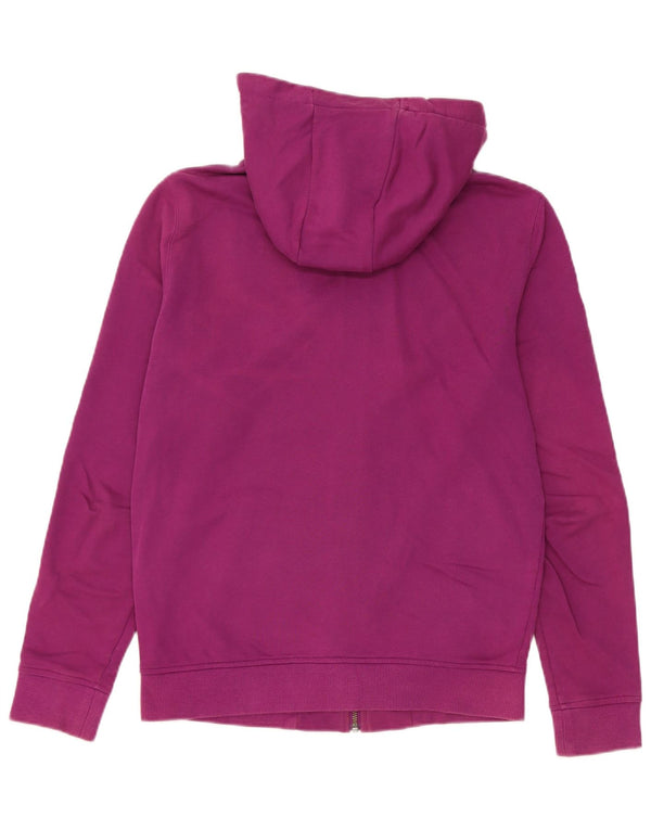 Lyle & Scott, maglione con cappuccio e zip oversize da donna, UK 10, piccolo cotone viola