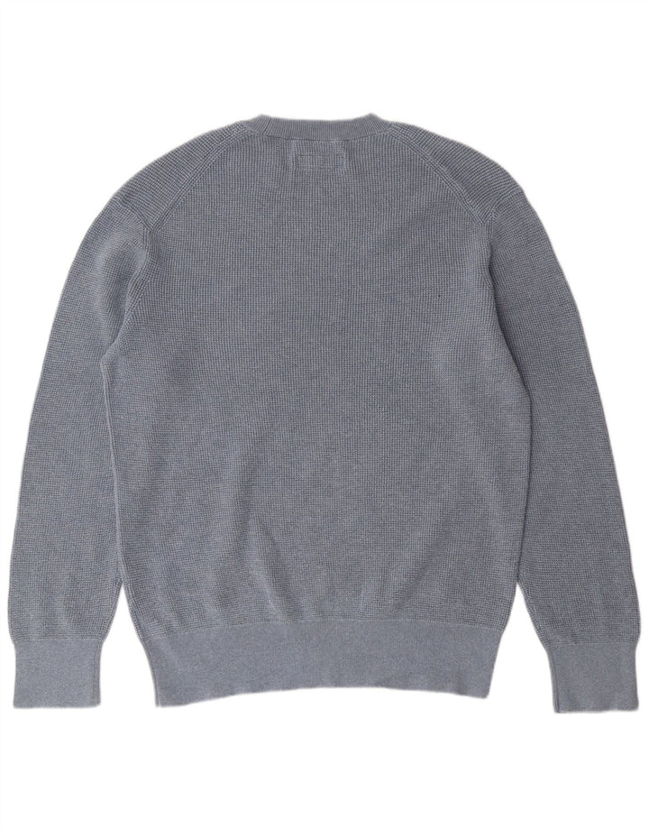 ALL SAINTS Mens Crew Neck Jumper Sweater Medium Blue Cotton