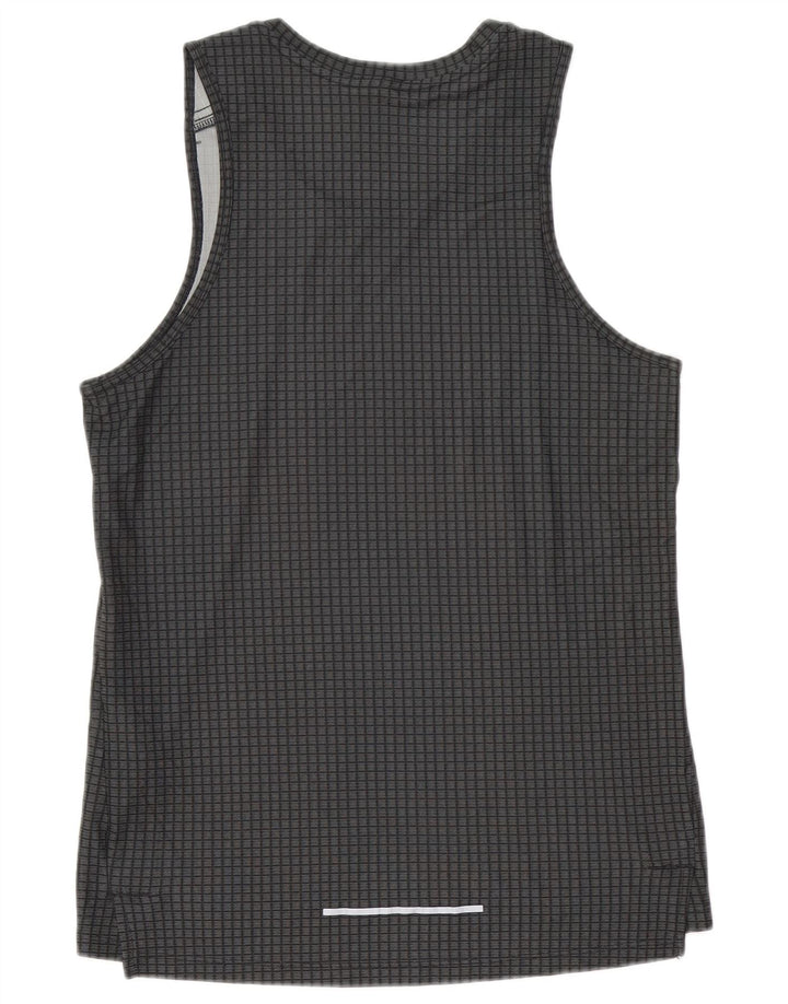 Nike Herre Dri Fit Vest Top Lille grå ternet polyester