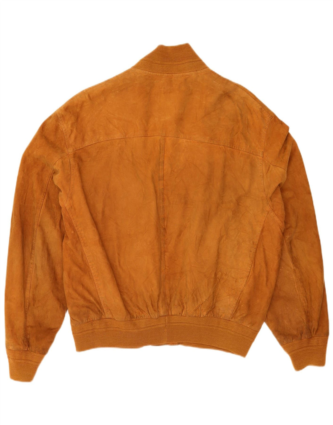 Veste Bomber En Daim Vintage Homme IT 52 XL Cuir Marron