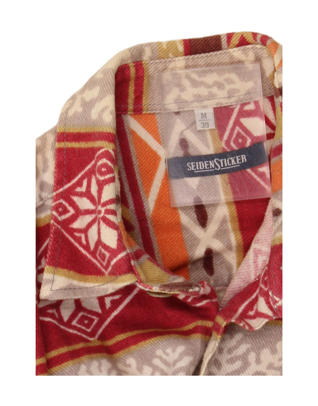 SEIDENSTICKER Mens Flannel Shirt Size 39 Medium Multicoloured Fair Isle Vintage Seidensticker and Second-Hand Seidensticker from Messina Hembry 