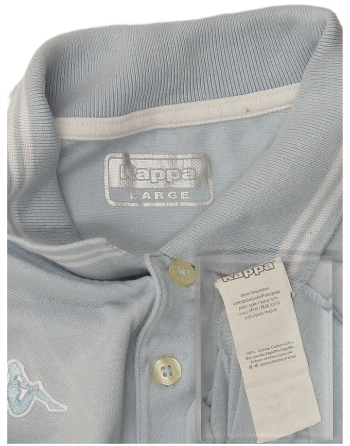 Kappa Mens Polo Shirt Large Blue Cotton