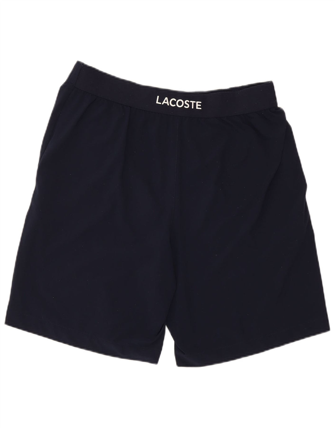 Lacoste Herre grafiske sportsshorts størrelse 4 Medium marineblå polyester