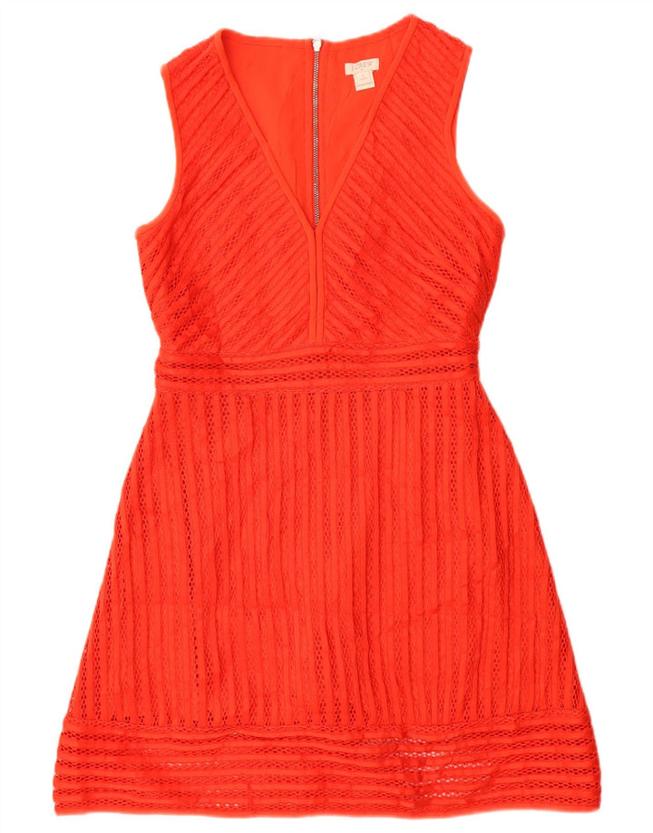 J. Crew Womens Sleeveless A-Line Dress US 2 XS Red Polyester