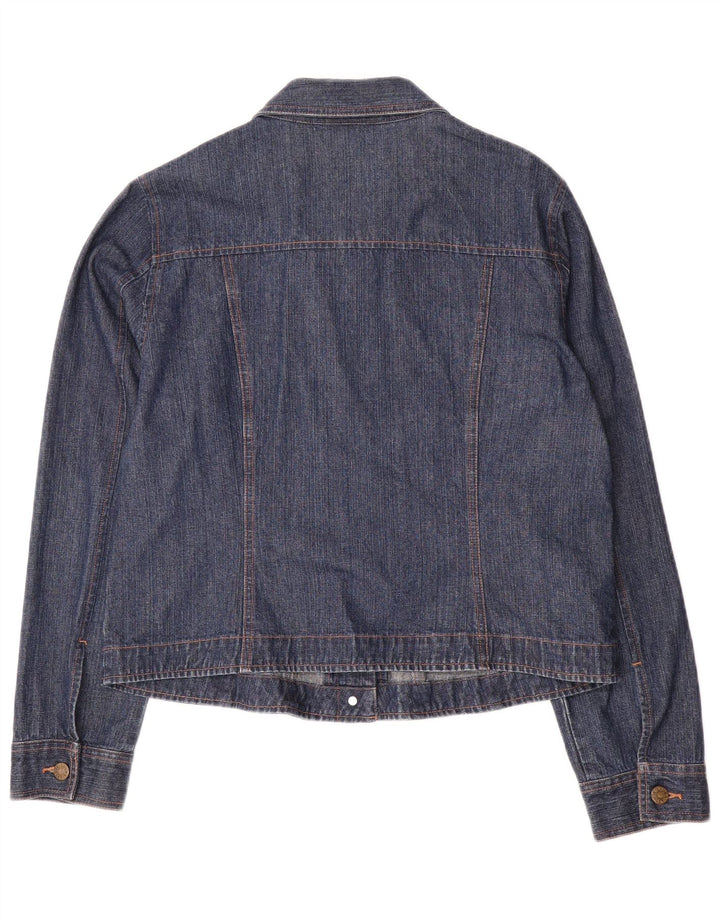 Giacca di jeans da donna Laura Ashley UK 16 grande cotone blu