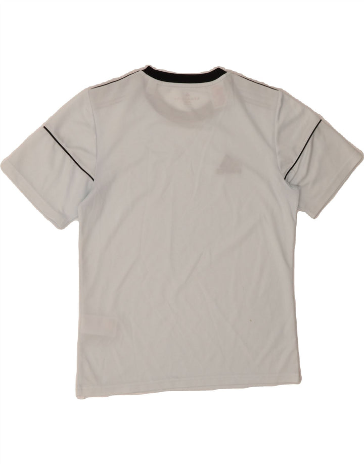 ADIDAS Boys Climalite T-Shirt Top 13-14 Years White Polyester Vintage Adidas and Second-Hand Adidas from Messina Hembry 