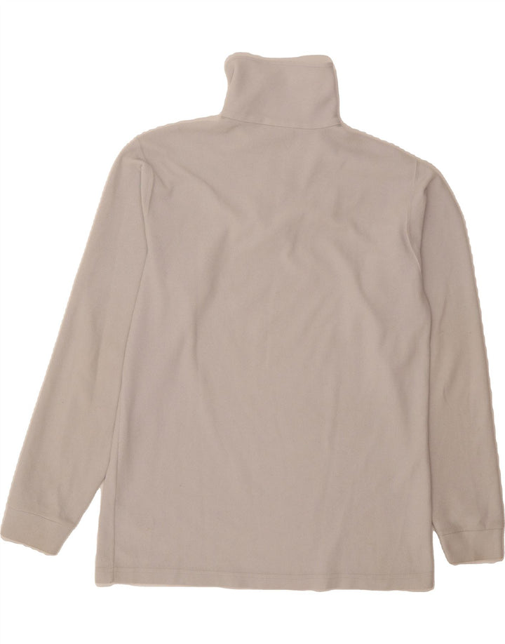 CHAMPION Mens Zip Neck Fleece Jumper Large White Polyester Vintage Champion and Second-Hand Champion from Messina Hembry 