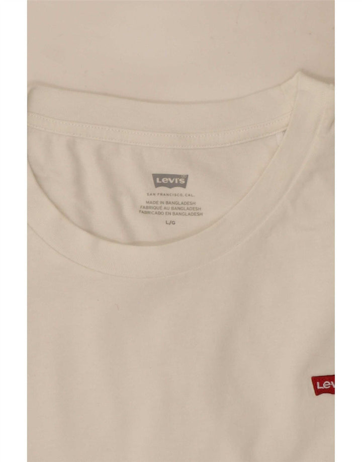 Levi's Womens T-Shirt Top UK 14 Large White