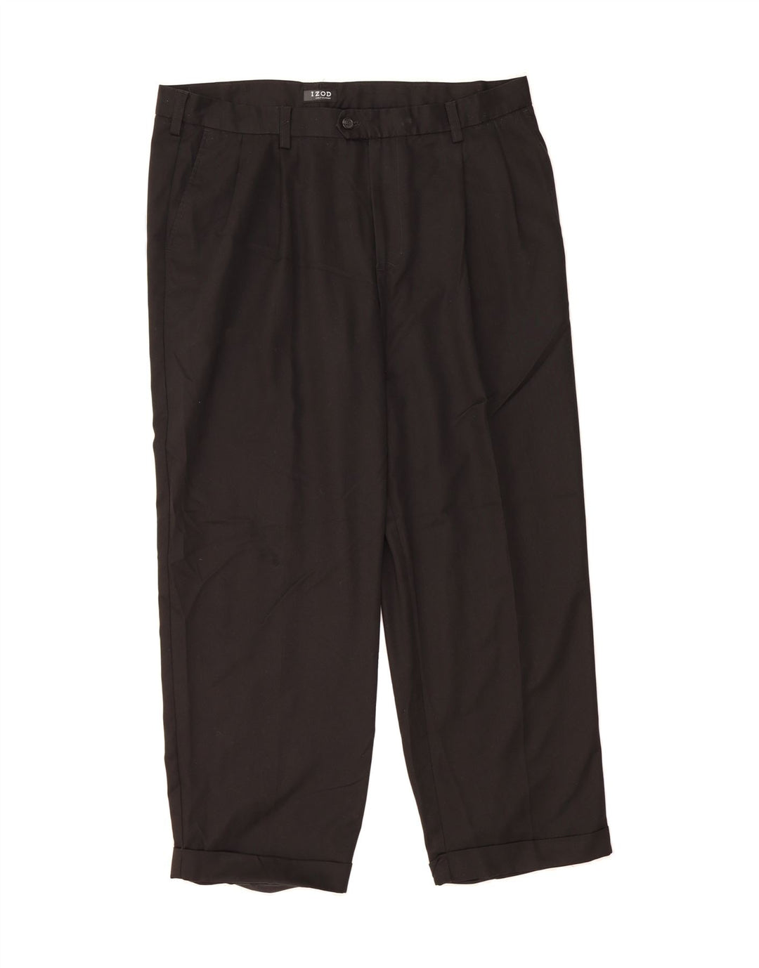 IZOD Mens Pegged Suit Trousers W38 L30 Black Polyester Vintage Izod and Second-Hand Izod from Messina Hembry 