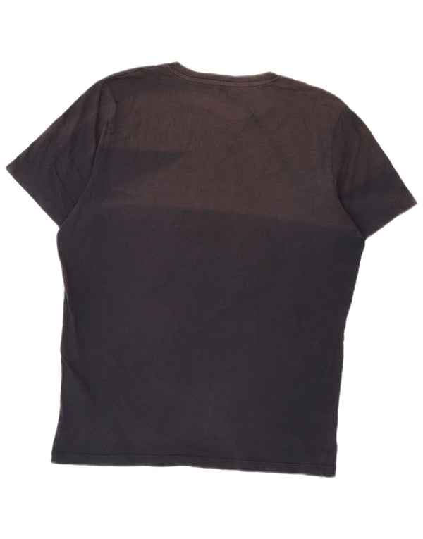 Jack & Jones Mens Graphic T-Shirt Top Medium Navy Blue Cotton