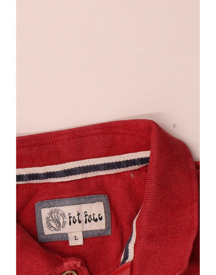 Fat Face Mens Polo Shirt Large Red Cotton