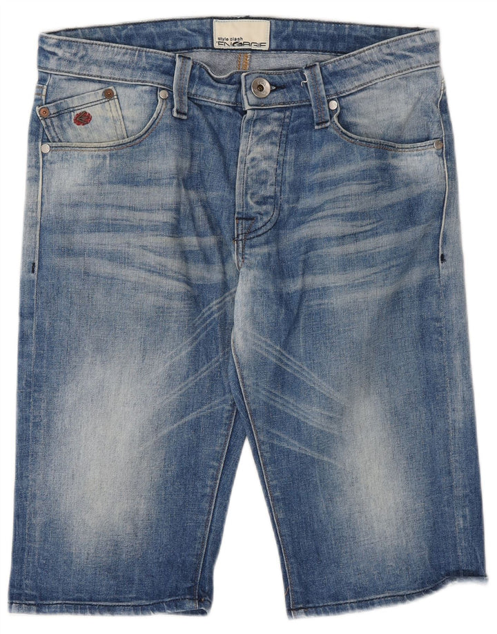Energie Mens Denim Shorts W32 Medium Blue Cotton