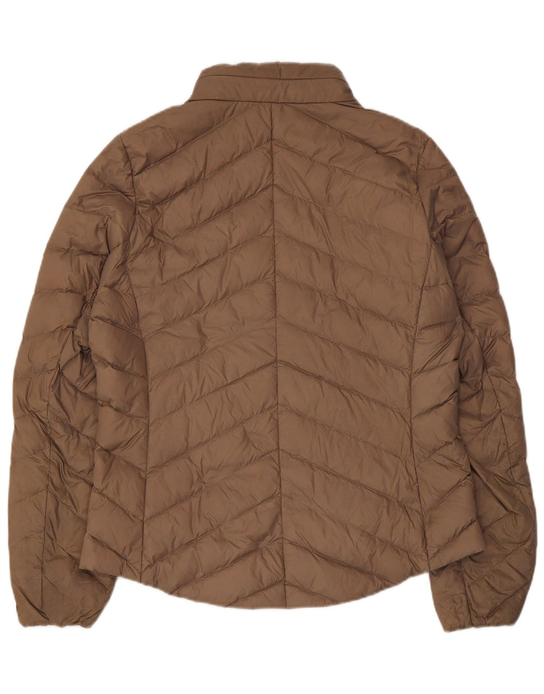 Marks & Spencer Womens Padded Jacket UK 12 Medium Brown Polyamide
