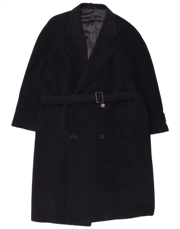 Ferre Mens Double Breasted Coat UK 40 Large Navy Blue New Wool