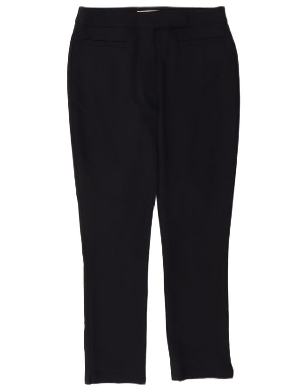 Pantaloni da abito slim da donna Hobbs UK 10 piccoli in cotone blu navy