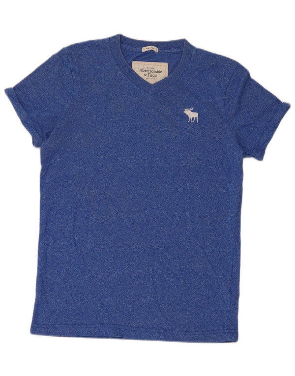 Abercrombie & Fitch Mens Muscle Fit T-Shirt Top Small Blue Flecked Cotton