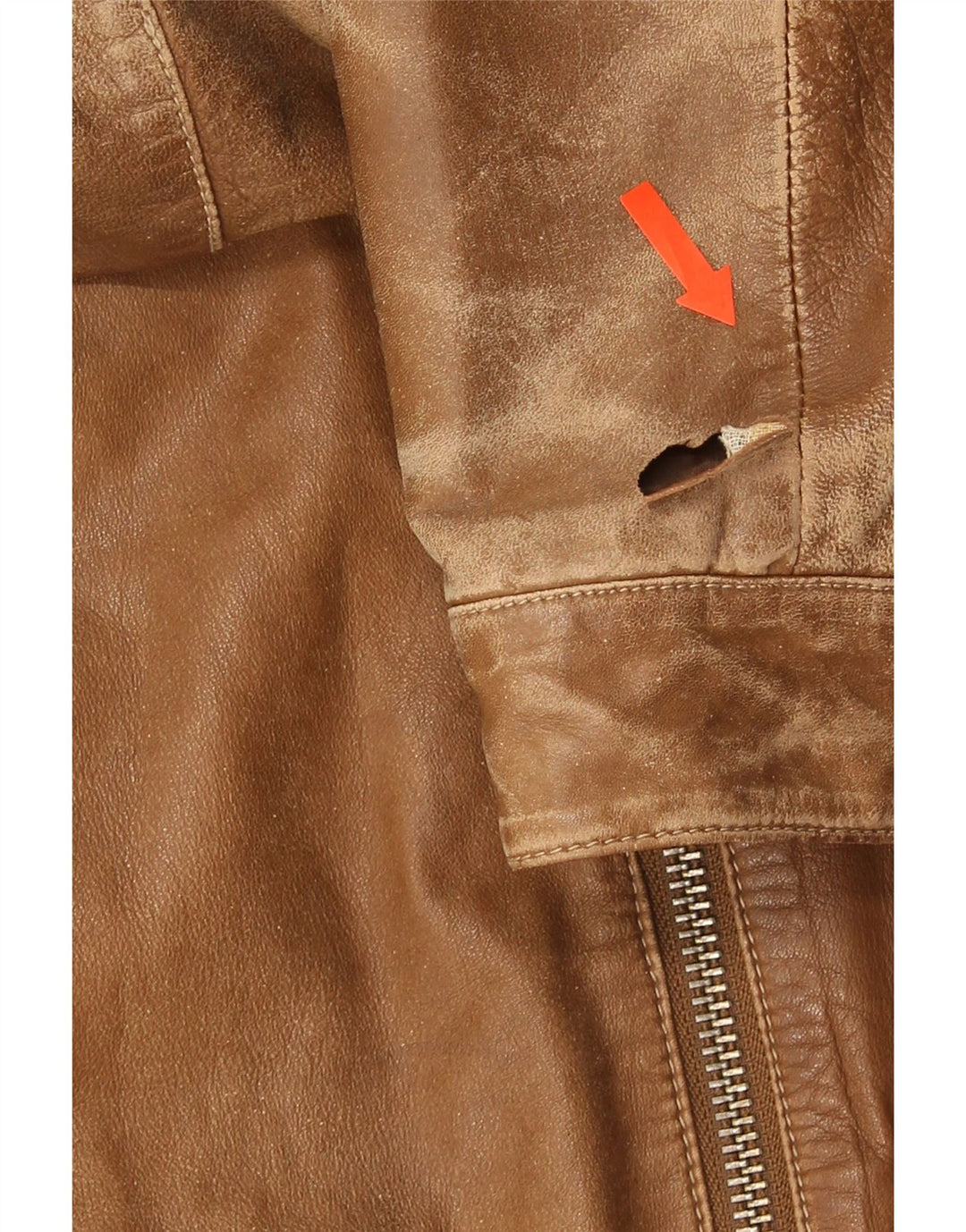 Trussardi Jeans Mens Leather Jacket UK 38 Medium Brown Leather