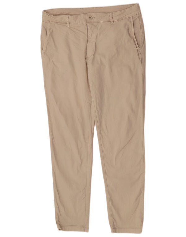 Zara Herre Slim Chino Bukser EU 46 XL W36 L30 Beige Bomuld