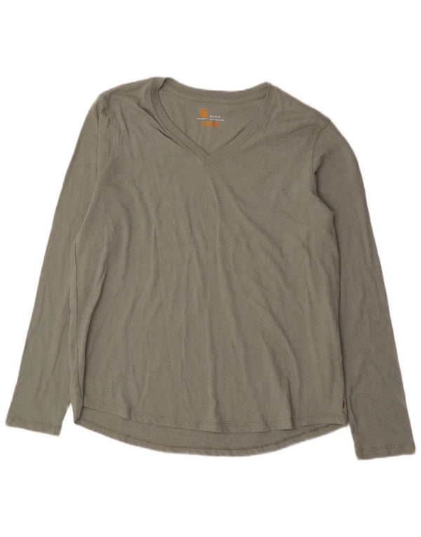 Carhartt Mujer Relaxed Fit Top Manga Larga US 16/18 XL Algodón Verde