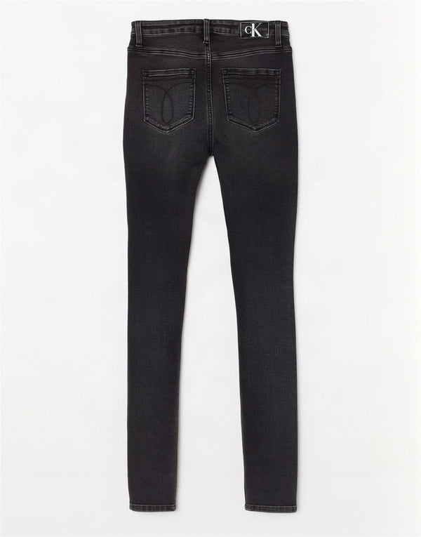 Jeans skinny grafici da donna Calvin Klein W28 L32 cotone nero