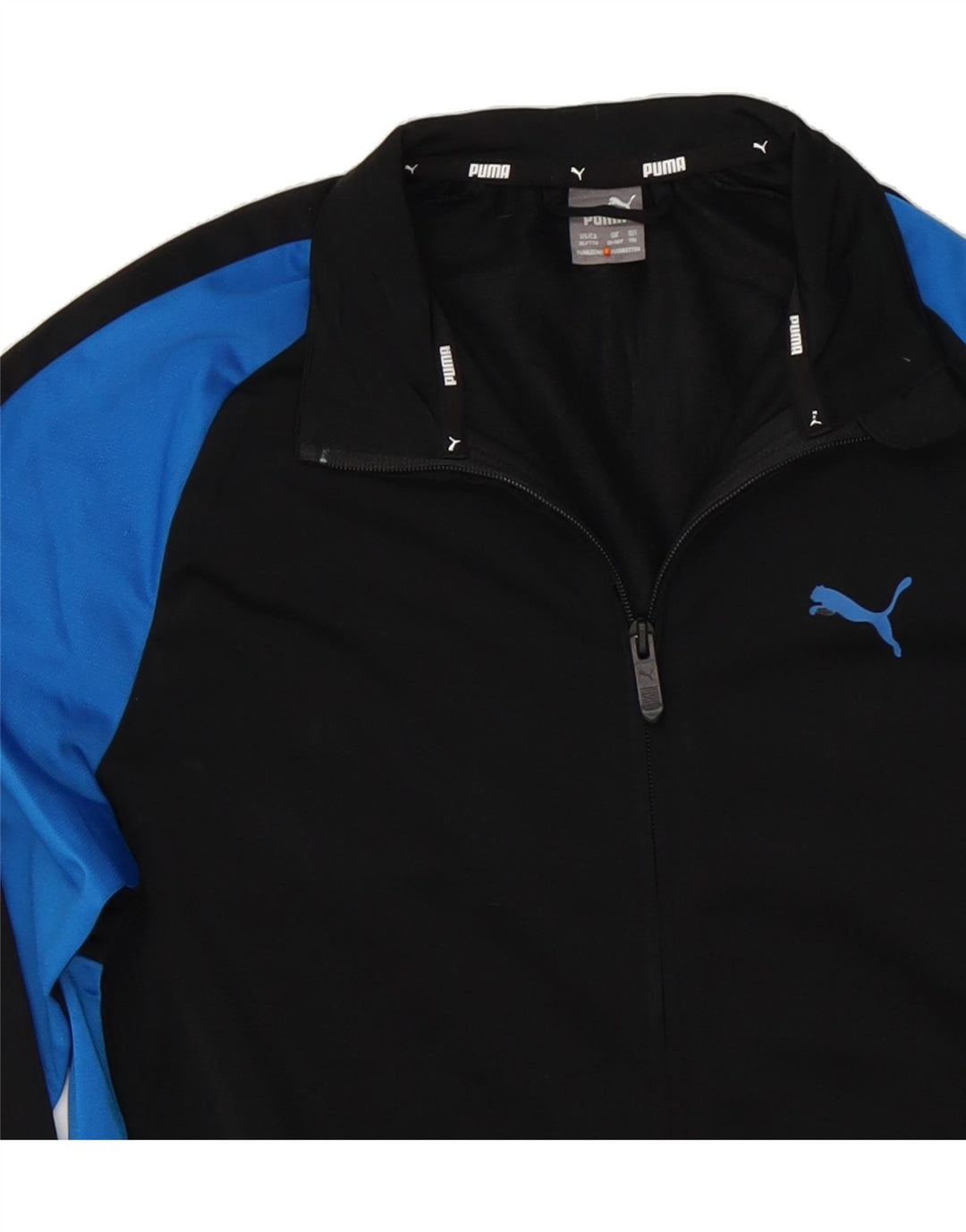 PUMA Boys Tracksuit Top Jacket 15-16 Years  Navy Blue Colourblock Vintage Puma and Second-Hand Puma from Messina Hembry 