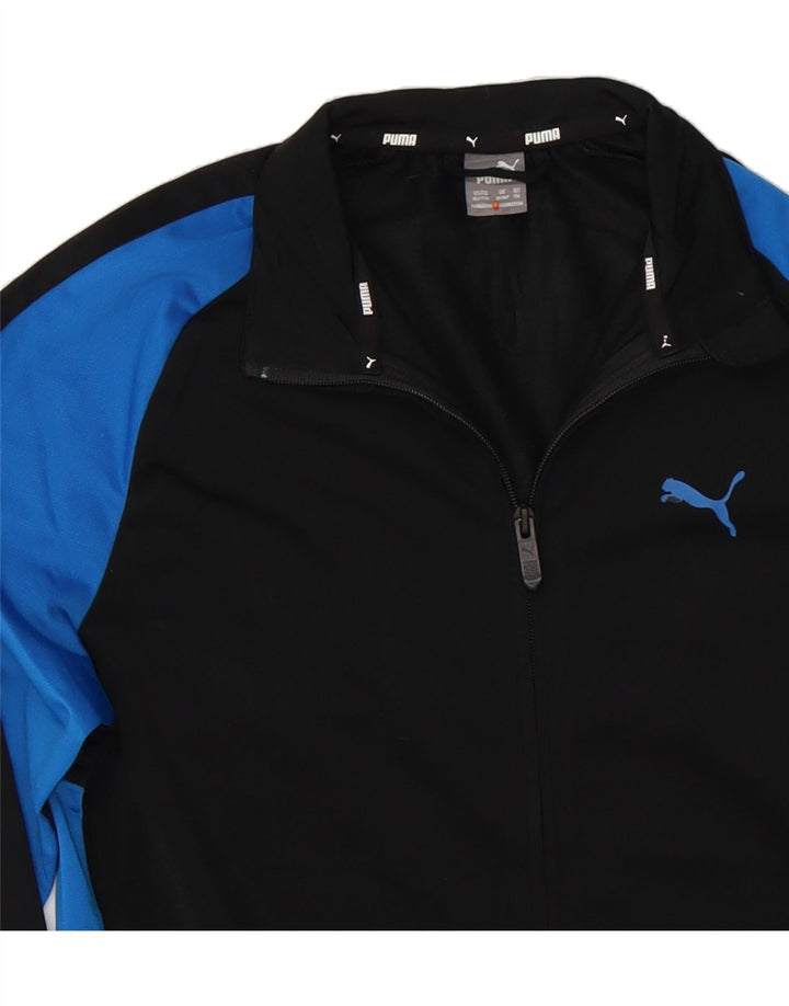 PUMA Boys Tracksuit Top Jacket 15-16 Years  Navy Blue Colourblock Vintage Puma and Second-Hand Puma from Messina Hembry 