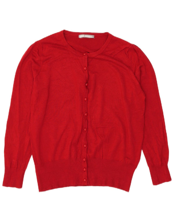 Marks & Spencer Pull Cardigan Femme UK 18 XL Rouge Viscose